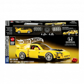 Конструктор Hot Wheels Mattel Brick Shop Speed Honda S2000 JFR88 Yellow - Retromagaz