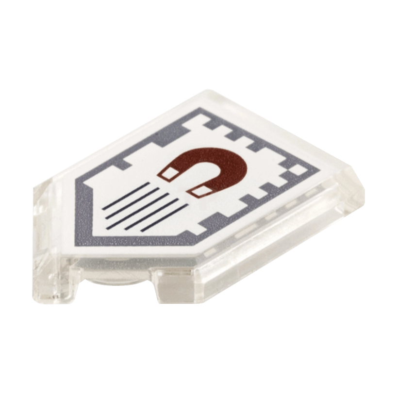 Плитка 4шт Lego Модифікована Декоративна Pentagonal Nexo Power Shield Pattern Magnetize 2 x 3 22385pb003 6132447 Trans-Clear Б/У - Retromagaz