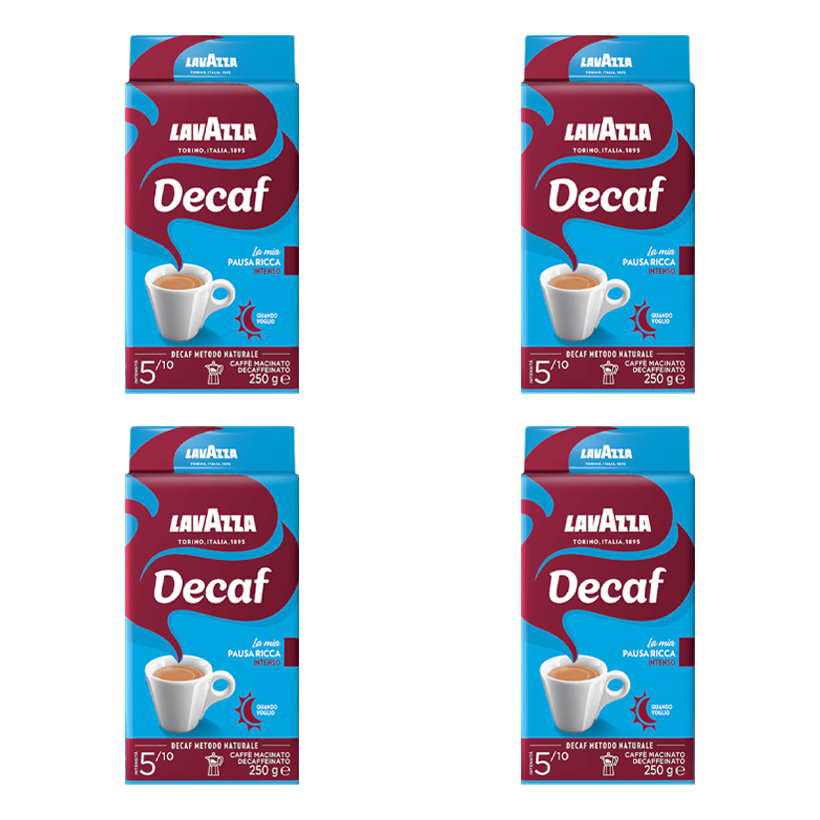 Набор Кофе Молотый 4шт Lavazza Dek DECAF Intenso 250g - Retromagaz