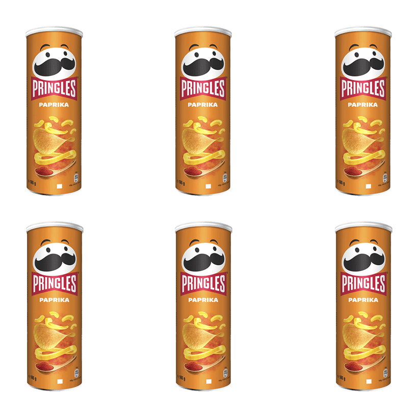 Набор Чипсы 6шт Pringles Paprika 165g - Retromagaz