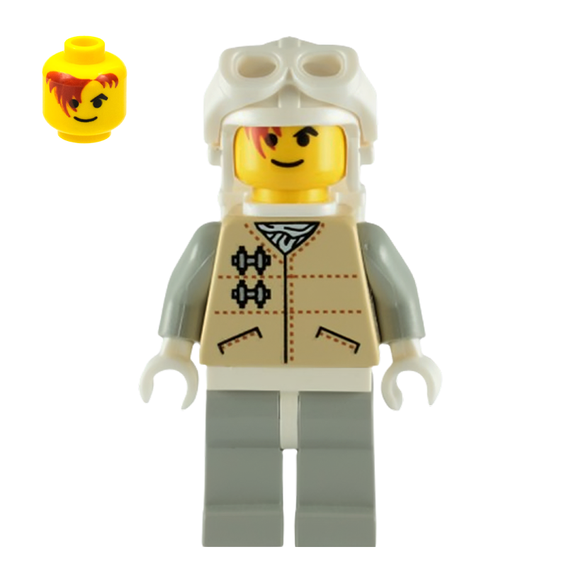 Фігурка Lego Повстанець Hoth Yellow Head White Visor Goggles Star Wars sw0108 Б/У - Retromagaz