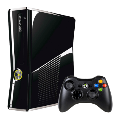 Консоль Microsoft Xbox 360 S Freeboot 250GB Black Glossy + 10 Вбудованих Ігор Неробочий Привід Б/У Нормальний - Retromagaz
