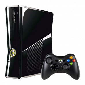Консоль Microsoft Xbox 360 S Freeboot 250GB Black Glossy + 10 Встроенных Игр Нерабочий Привод Б/У Нормальный