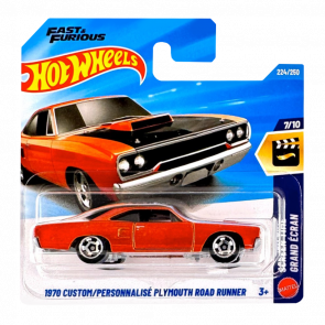 Машинка Базова Hot Wheels 1970 Custom Plymouth Roadrunner Screen Time 1:64 JJK52 Copper - Retromagaz