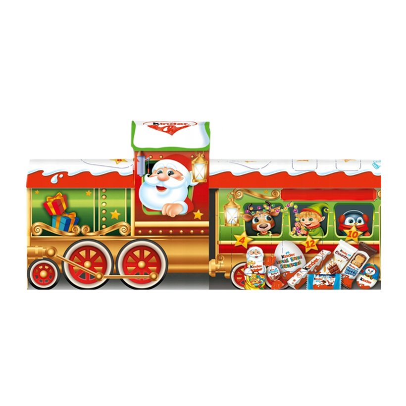 Адвент-Календарь Kinder Поезд Паровоз Train Advent-Calendar 221g - Retromagaz