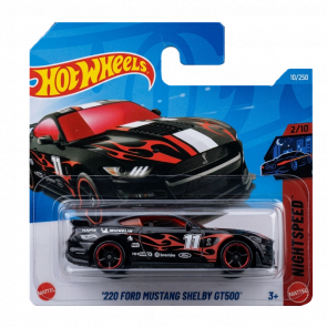 Машинка Базовая Hot Wheels 2020 Ford Mustang Shelby GT500 Nightspeed 1:64 JJK68 Black - Retromagaz