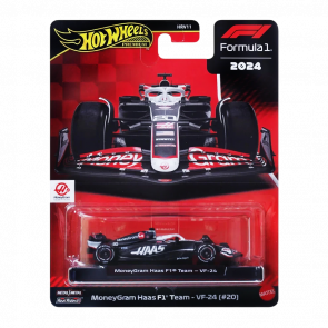 Машинка Premium Hot Wheels MoneyGram Haas F1 Team - VF-24 (#20) Formula One 1:64 JBM10 Black Машинка Premium Hot Wheels MoneyGram Haas F1 Team - VF-24 (#20) Formula One 1:64 JBM10 Black - Retromagaz