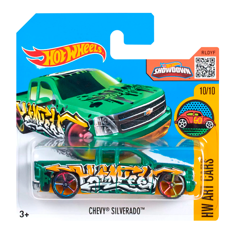 Машинка Базовая Hot Wheels Chevy Silverado HW Art Cars 1:64 DHR93 Green - Retromagaz