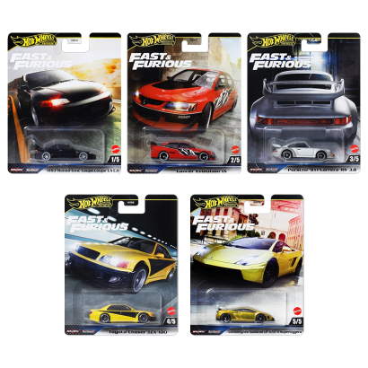 Набор Машинка Premium Hot Wheels Lancer Evolution IX Fast & Furious 1:64 JBM03 Red  + Porsche 911 Carrera RS 3.8 Grey + Toyota Chaser JZX 100 Yellow + Lamborghini Gallardo LP 570-4 Superleggera Gold + 1993 Honda Civic Coupe EX EJ1 Black Набор Машинка Premium Hot Wheels Lancer Evolution IX Fast & Furious 1:64 JBM03 Red  + Porsche 911 Carrera RS 3.8 Grey + Toyota Chaser JZX 100 Yellow + Lamborghini Gallardo LP 570-4 Superleggera Gold + 1993 Honda Civic Coupe EX EJ1 Black - Retromagaz