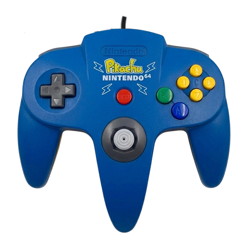 Геймпад Дротовий Nintendo N64 NUS-005 Pikachu Limited Edition Blue 1.9m Б/У - Retromagaz