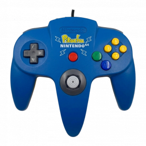 Геймпад Дротовий Nintendo N64 NUS-005 Pikachu Limited Edition Blue 1.9m Б/У - Retromagaz