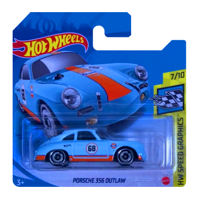 Машинка Базова Hot Wheels Porsche 356 Outlaw	Gulf Super Treasure Hunt STH Speed Graphics 1:64 GTD08 Blue - Retromagaz