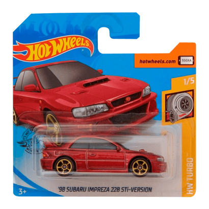 Машинка Базова Hot Wheels '98 Subaru Impreza 22B STi-Version Turbo 1:64 GHF06 Red - Retromagaz