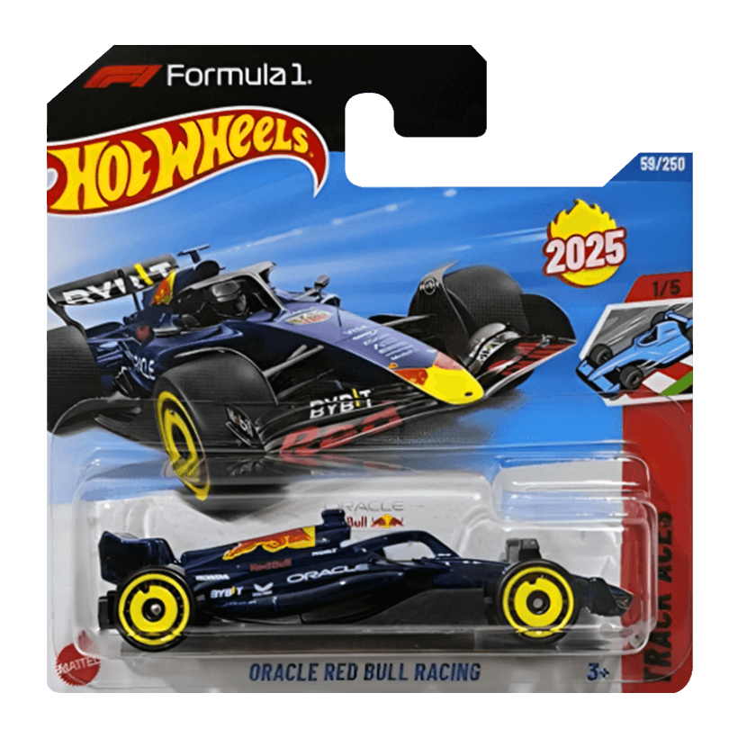 Машинка Базовая Hot Wheels Oracle Red Bull Racing Formula 1 Track Aces 1:64 HYW10 Blue - Retromagaz