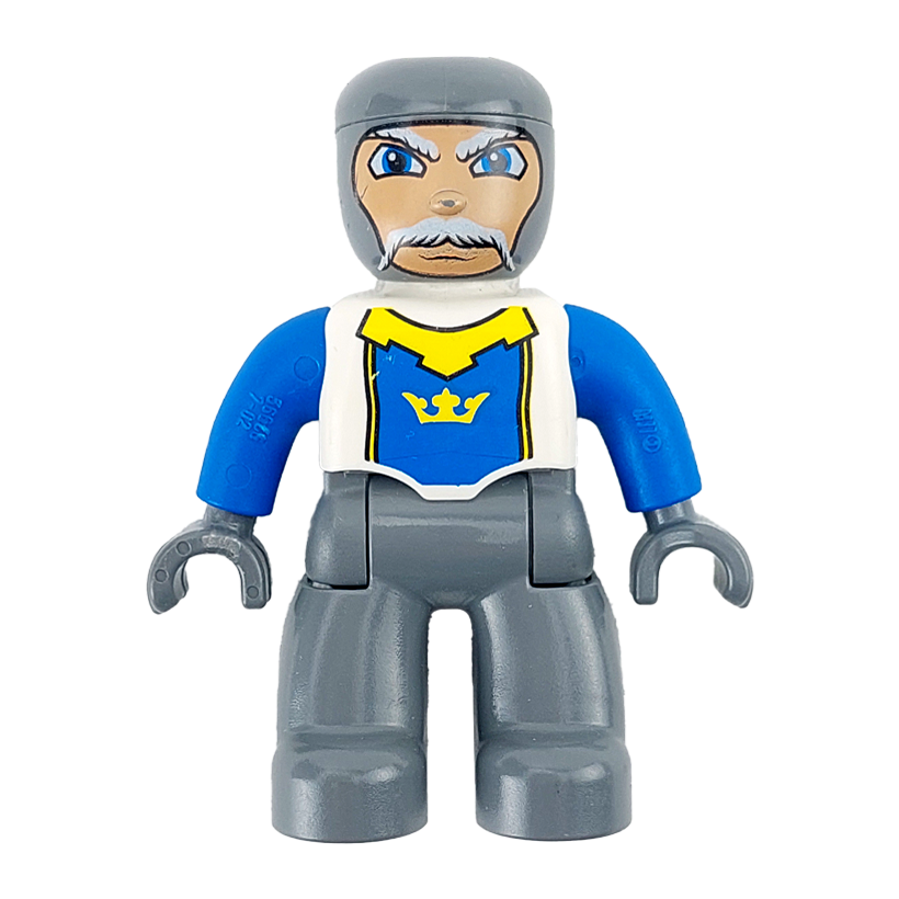 Фигурка Lego Boy Castle Dark Bluish Gray Legs White Chest Duplo 47394pb007 Б/У - Retromagaz