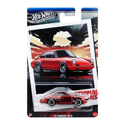 Тематическая Машинка Hot Wheels '67 Porsche 911 R Chase Icons 1:64 JBY91 Red - Retromagaz