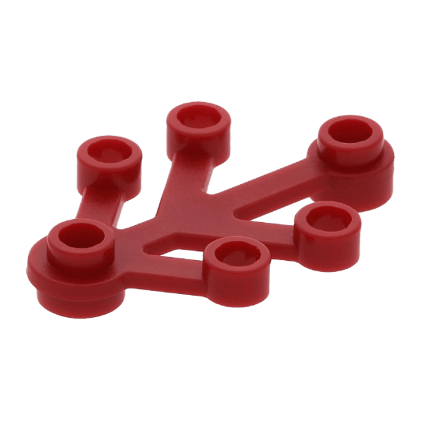 Растение 2шт Lego Листья 4 x 3 2423 6024916 Dark Red Б/У - Retromagaz