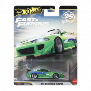 Машинка Premium Hot Wheels Mitsubishi 1995 Mitsubishi Eclipse Fast & Furious 1:64 JHW68 Green - Retromagaz