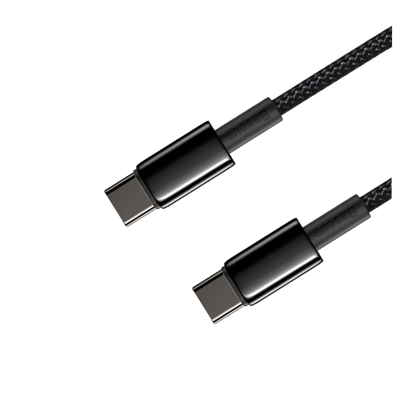 Кабель Baseus Tungsten Gold Fast Charging 100W USB Type-C - USB Type-C Black 2m - Retromagaz