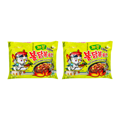 Набір Локшина 2шт Samyang Buldak Jjajang Куряча у Бобовому Соусі Негостра 140g - Retromagaz