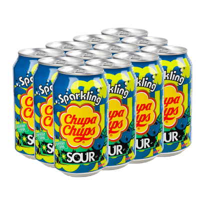 Набор Напиток 12шт Chupa Chups Sour Blueberry Sparkling 345ml - Retromagaz
