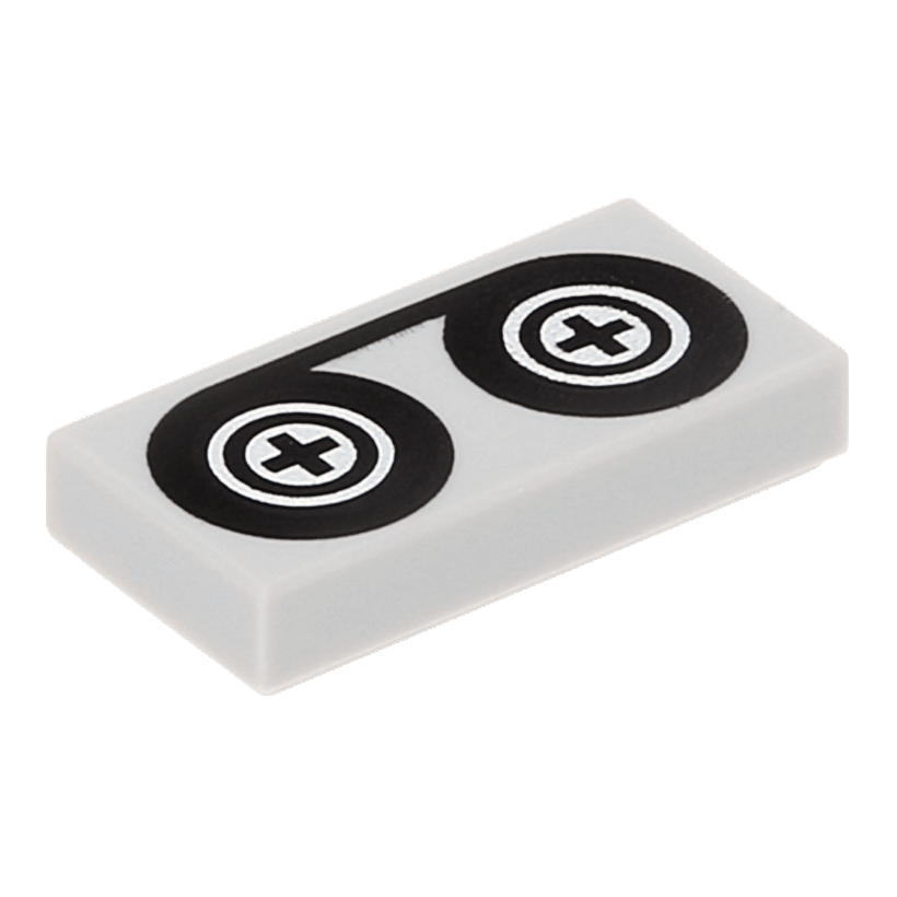 Плитка 10шт Lego Декоративна Groove with Black Tape Reels Pattern 1 x 2 3069bp02 4224701 4654046 Light Bluish Grey Б/У - Retromagaz