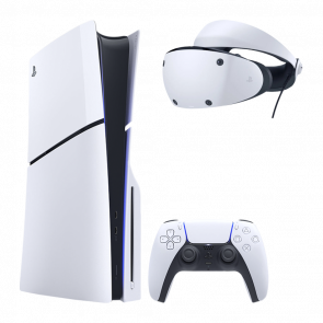 Набор Консоль Sony PlayStation 5 Slim Blu-ray 1TB White Новый  + Очки Виртуальной Реальности Проводной VR2