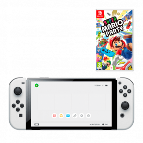 Набор Консоль Nintendo Switch OLED Model HEG-001 64GB White Новый + Игра Super Mario Party Набор Консоль Nintendo Switch OLED Model HEG-001 64GB White Новый + Игра Super Mario Party - Retromagaz