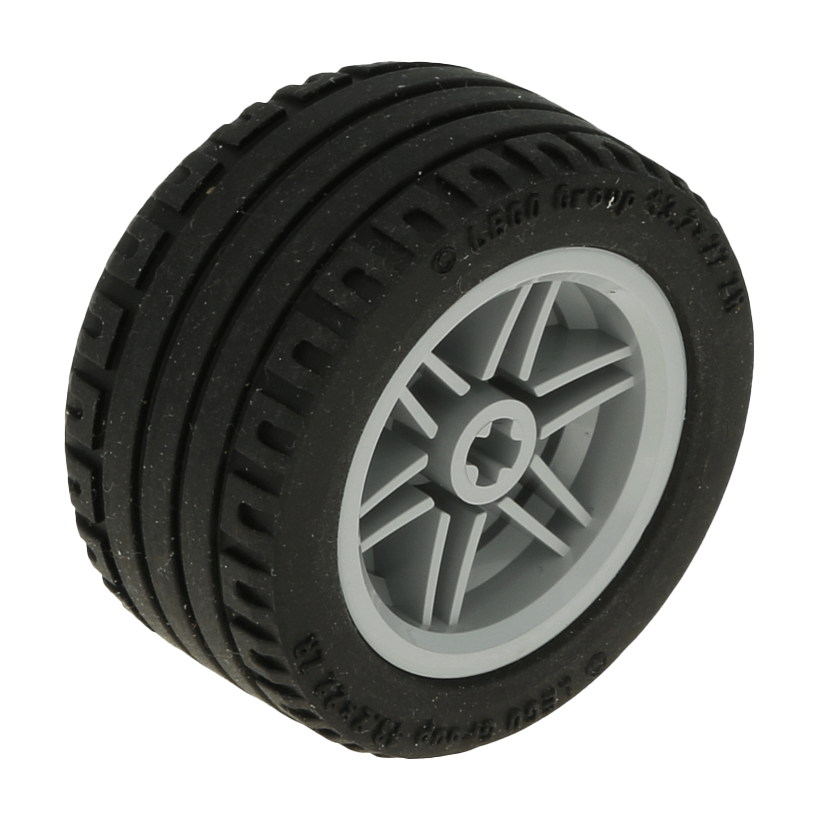 Колесо 4шт Lego Збірне 30.4mm D. x 20mm 56145c01 44309 4184286 4297210 Light Bluish Grey Б/У - Retromagaz