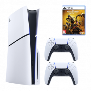 Набор Консоль Sony PlayStation 5 Slim Blu-ray 1TB White Новый  + Геймпад Беспроводной DualSense + Игра Mortal Kombat 11 Ultimate Edition Русские Субтитры