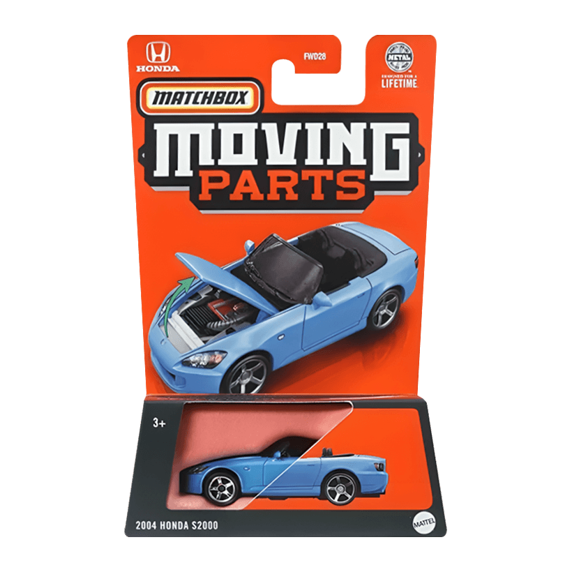 Тематична Машинка Matchbox 2004 Honda S2000 Moving Parts 1:64 FWD28/HVM93 Blue - Retromagaz