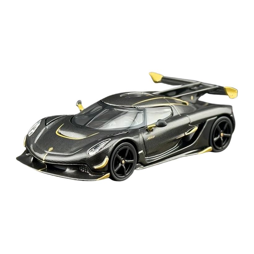 Машинка Premium Tarmac Works Koenigsegg Jesko Attack Black Carbon Fiber HK Toy Car Salon 1:64 T64GTL052BCF Black - Retromagaz