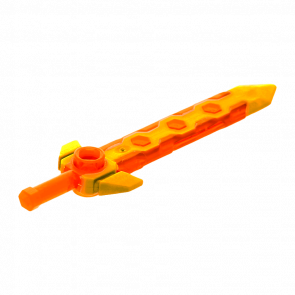 Зброя Lego Long with Pearl Gold Меч 24108c03 6212191 Trans-Neon Orange Б/У