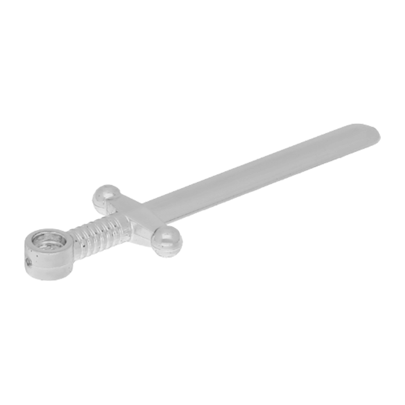 Зброя Lego Меч Greatsword Round 59 71014 4649842 Chrome Silver Б/У - Retromagaz