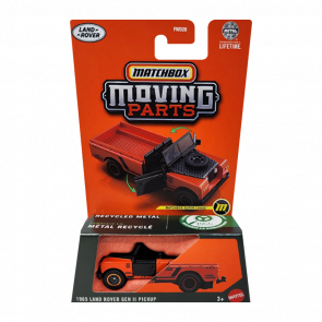 Тематическая Машинка Matchbox 1965 Land Rover Gen II Pickup Super Chase Moving Parts 1:64 JBX05 Orange - Retromagaz