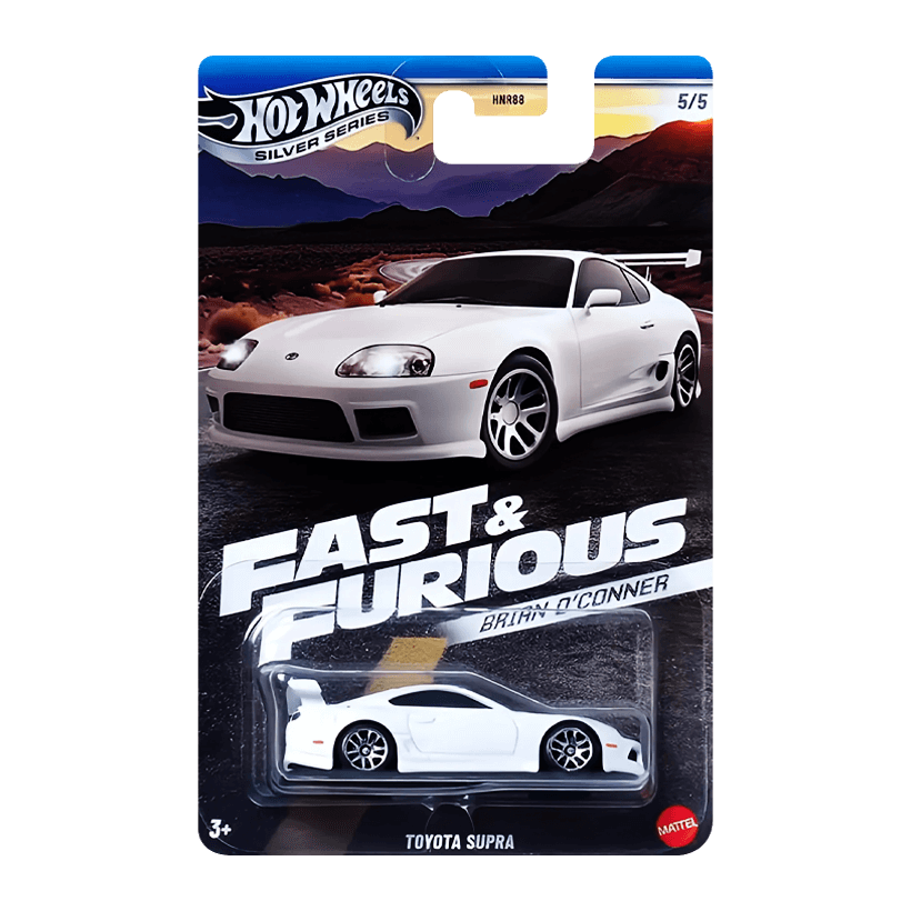 Тематическая Машинка Hot Wheels Toyota Supra Brian O'Conner Fast & Furious 1:64 JBY33 White - Retromagaz