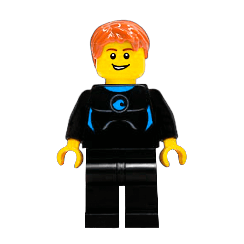 Фігурка Lego City People 973pb1435 Wetsuit with Blue Sign cty0469 Б/У Нормальний - Retromagaz