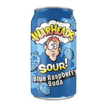 Напій Warheads Sour Blue Raspberry Soda 330ml - Retromagaz