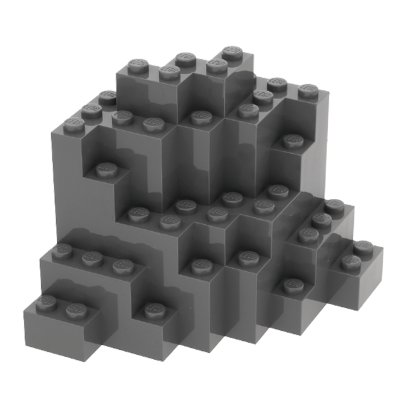 Скала Lego Medium Symmetric Панель 8 x 8 x 6 23996 6138752 Dark Bluish Grey Б/У - Retromagaz