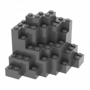Скала Lego Medium Symmetric Панель 8 x 8 x 6 23996 6138752 Dark Bluish Grey Б/У