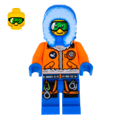 Фигурка Lego City Arctic 973pb1683 Explorer Male with Green Goggles cty0493 1шт Б/У Хороший - Retromagaz