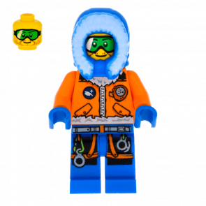 Фигурка Lego City Arctic 973pb1683 Explorer Male with Green Goggles cty0493 1шт Б/У Хороший