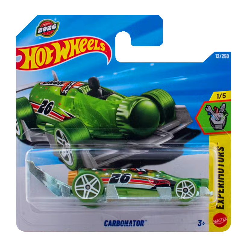 Машинка Базова Hot Wheels Carbonator Experimotors 1:64 JJH89 Green - Retromagaz