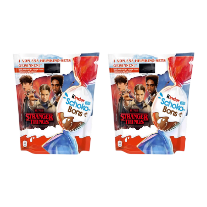 Набір Цукерки 2шт Kinder Choco Bons Stranger Things Дивні Дива 200g - Retromagaz