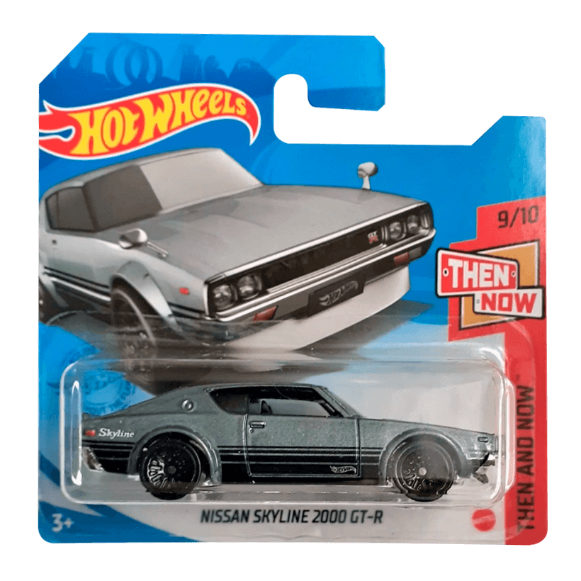 Машинка Базовая Hot Wheels Nissan Skyline 2000 GT-R Then and Now 1:64 GTC68 Grey - Retromagaz