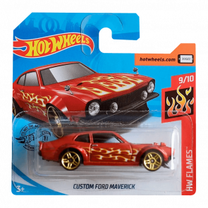 Машинка Базовая Hot Wheels Custom Ford Maverick Flames 1:64 GHF52 Red