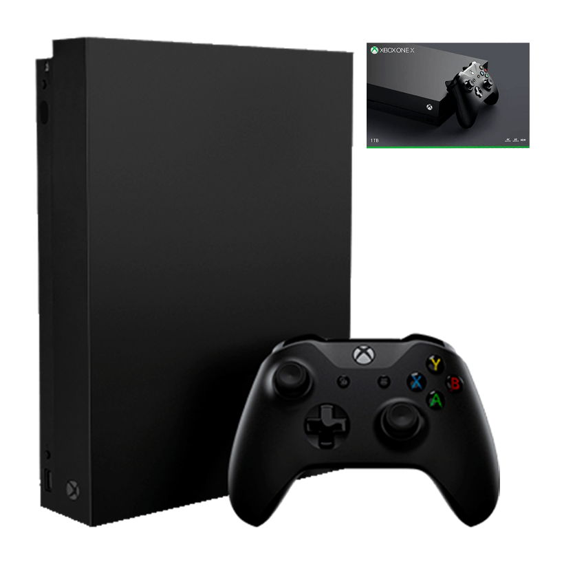 Набір Консоль Microsoft Xbox One X 1TB Black Б/У  + Коробка - Retromagaz