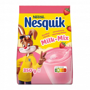 Какао Nestle Nesquik Milk-Mix Клубника 350g - Retromagaz