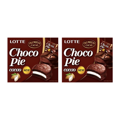 Набір Тістечка 2шт Lotte Чокопай Какао Choco Pie (12 Тістечок) 336g - Retromagaz