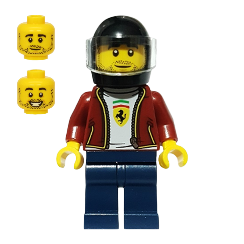 Фігурка Lego Race 973pb3926 Ferrari F8 Tributo Driver City sc082 1 Б/У - Retromagaz